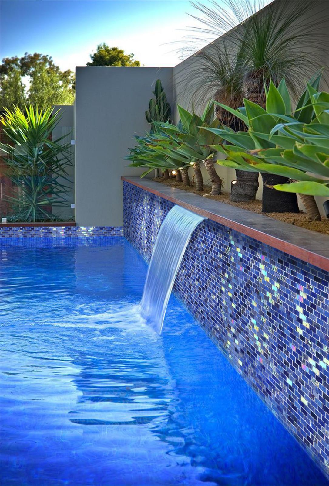 product-Ideal Outdoor Ocean Blue Iridescent Swimming Pool Mosaic Tiles HXK02-B-Heng Xing-img