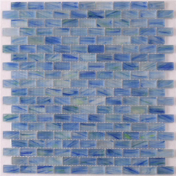 Luxury Blue Glass Mosaic Pool Tiles, Pool Glass Tile Ideas