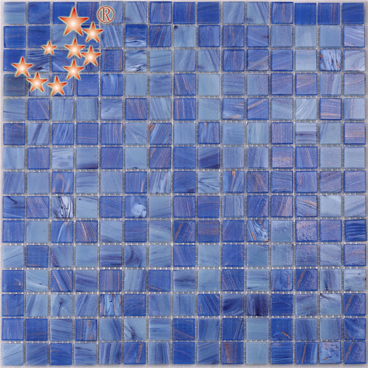 20 mm Blue pool Glass Mosaic Tiles for Swimming Pool