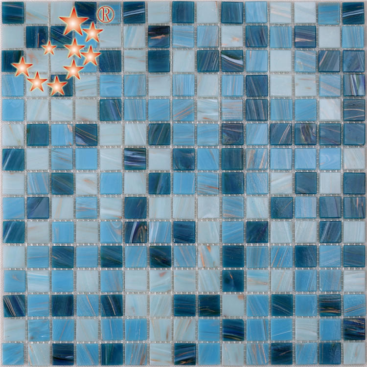 Classic Blue Art Glass Mosaic Tiles for Bathroom NO-307E