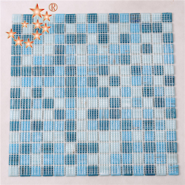 Classic Blue Art Glass Mosaic Tiles for Bathroom NO-307E