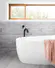 Heng Xing grey arabesque tile white wholesale for living room