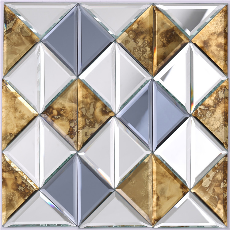 Shinning Square Mirror Crystal Glass Mosaic Tiles Hspj34 | Heng Xing