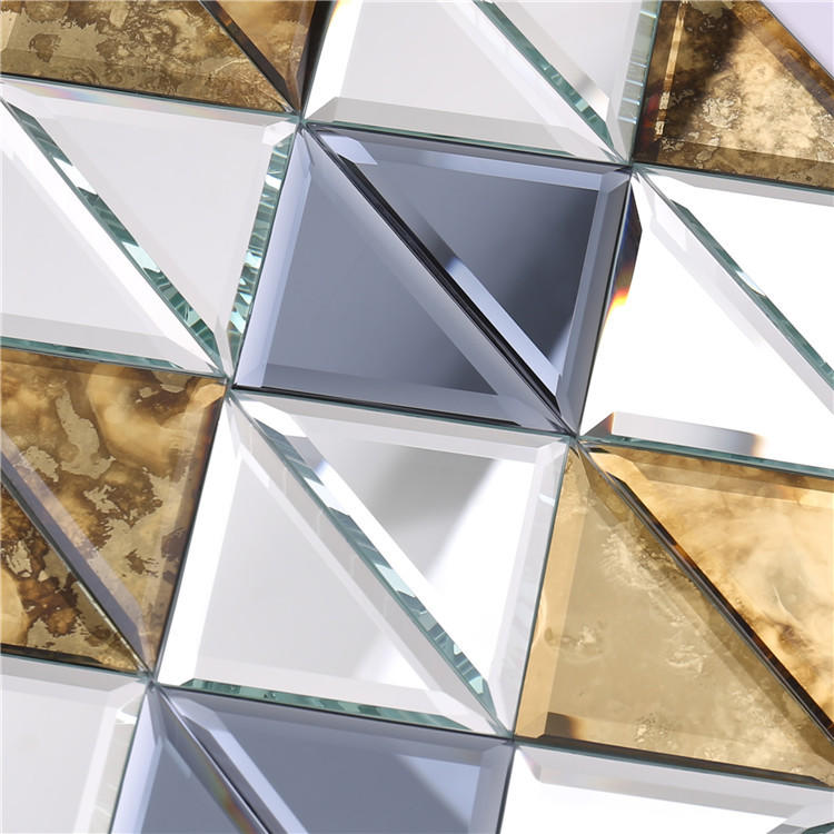 Shinning Square mirror crystal glass mosaic tiles HSPJ34