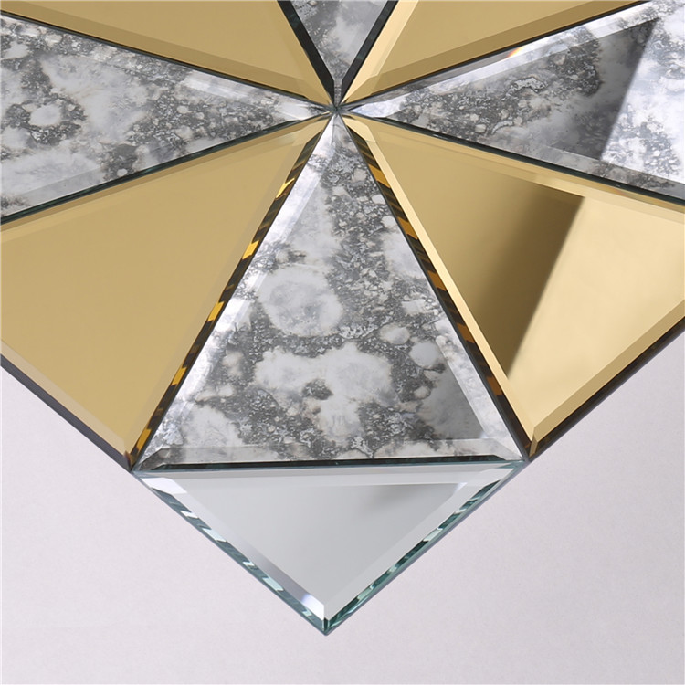 Gold and Silver Glass Mosaic Mirror Tiles for Wall Decoration HSPJ12