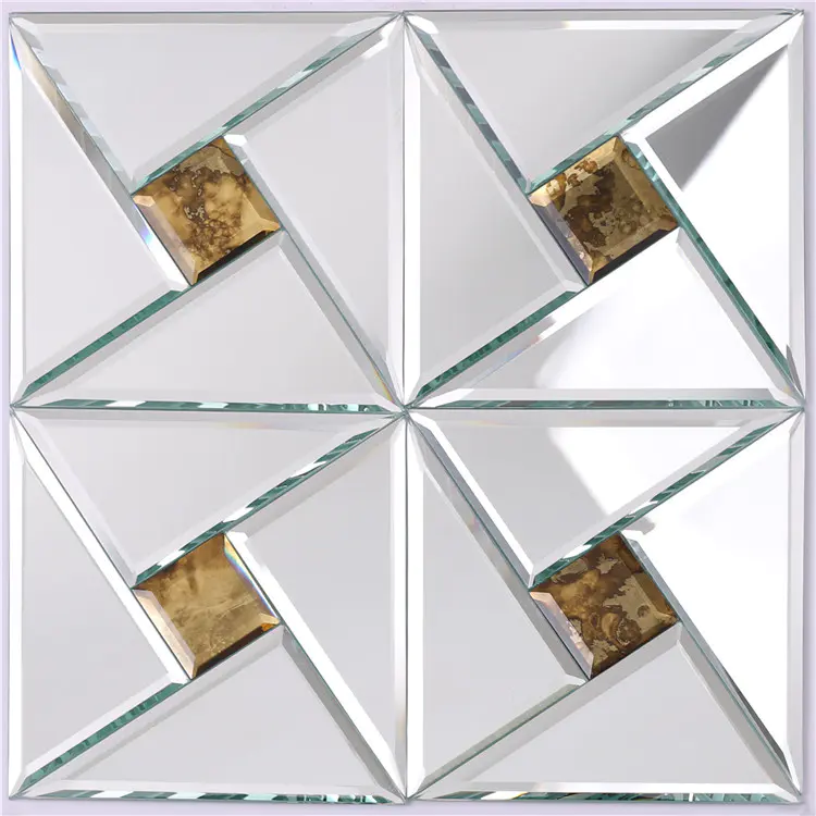 Shine Silver Mirror Glass Mosaic Tiles HSPJ24