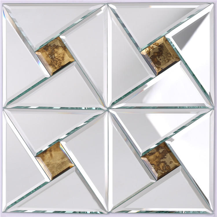 Shine Silver Mirror Glass Mosaic Tiles, Colored Mirror Glass Mosaic