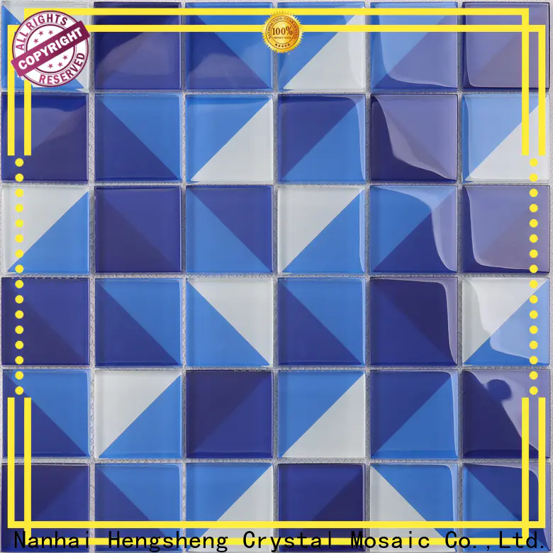 Heng Xing Wholesale grey glass mosaic tiles company for spa