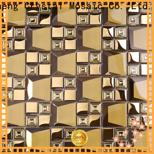 square sea glass tile decoration Supply for hotel