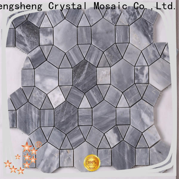 Heng Xing flower marble glass mosaic tile factory for living room