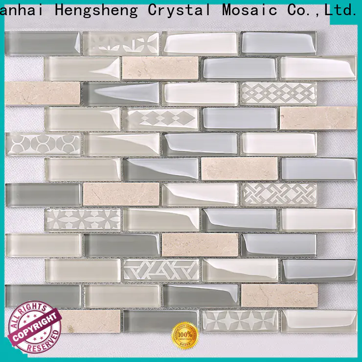 Heng Xing 3x4 penny round glass tile factory price for living room