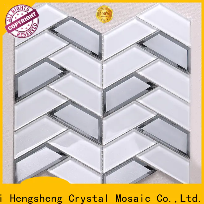 Heng Xing iridescent white crackle tile factory price for living room