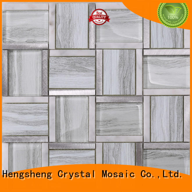 square green glass mosaic tile interlock factory for bathroom