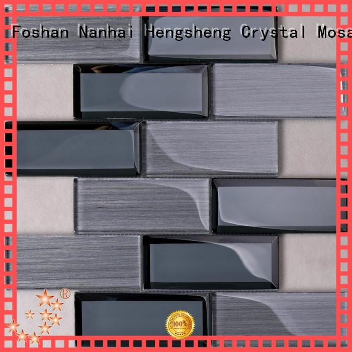 Heng Xing golden 12 x 24 glass tile factory for bathroom
