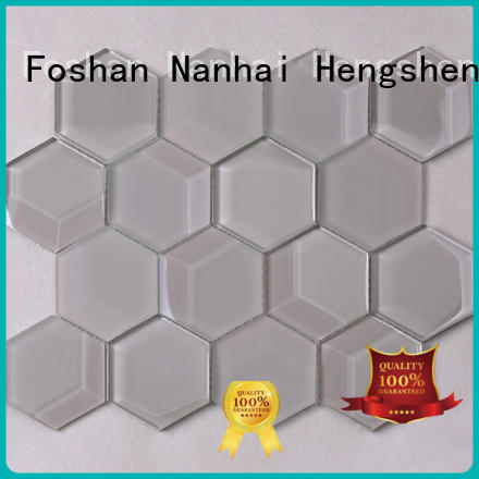 Heng Xing 3x4 glass tiles for kitchen golden for living room
