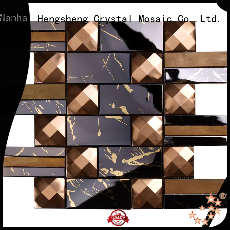 Heng Xing 2x2 metallic kitchen tiles round for kitchen