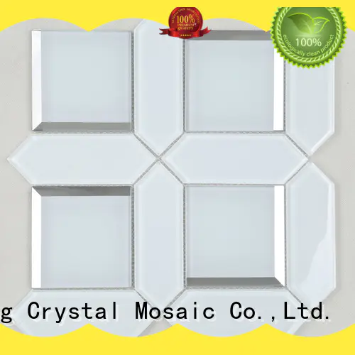 Heng Xing trapezoid glass mosaic tile Supply for kitchen