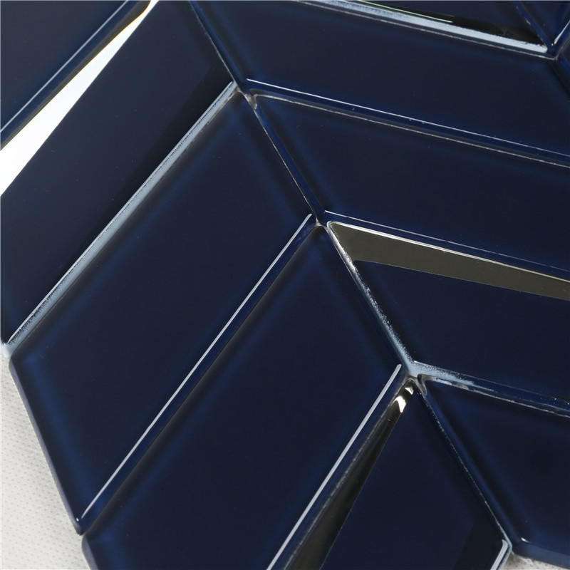 beveled metallic glass tile hexagon supplier for living room-3
