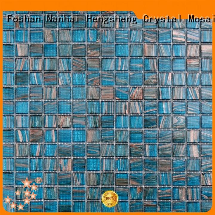Top green glass mosaic tile floor supplier for spa