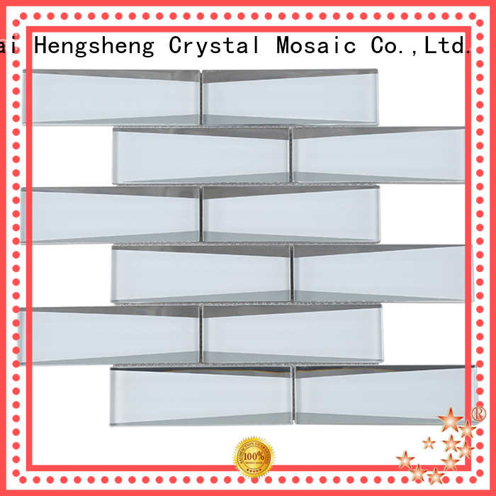 Heng Xing iridescent mosaic glass wholesale for kitchen