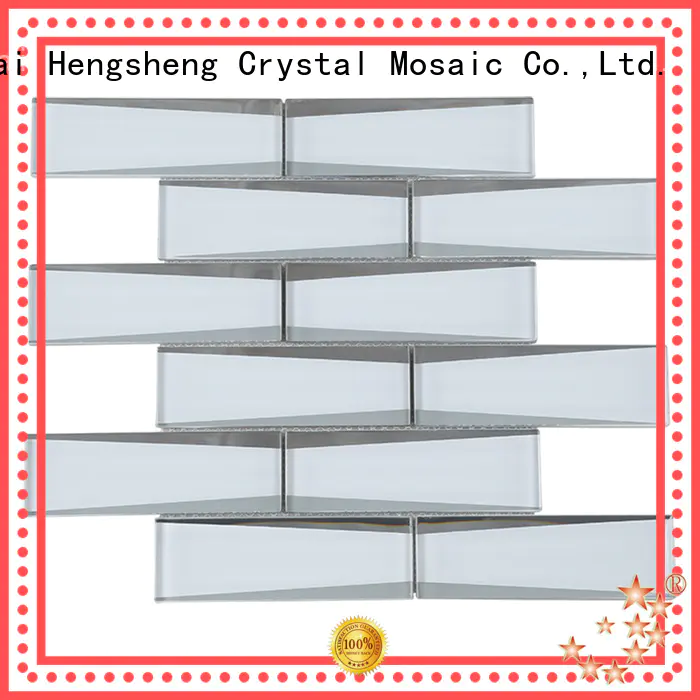 Heng Xing iridescent mosaic glass wholesale for kitchen