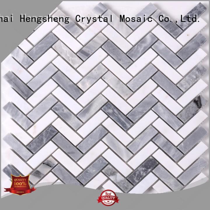 Heng Xing hexagon carrara marble tile mosaic with good price for backsplash