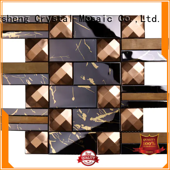 Heng Xing gold metal mosaic tile company for hotel