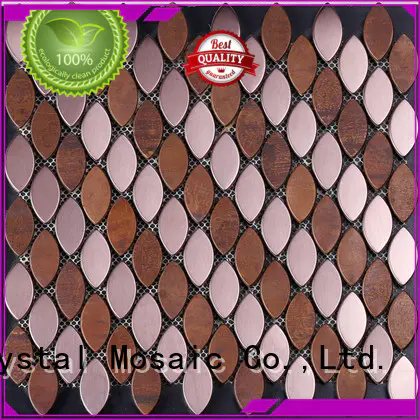 Heng Xing durable metallico glass and copper chevron mosaic buy series for living room