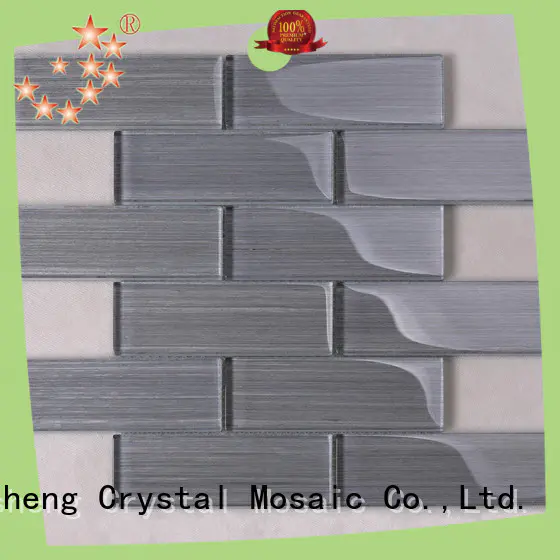 Heng Xing beveling metallic glass mosaic tile sand for hotel