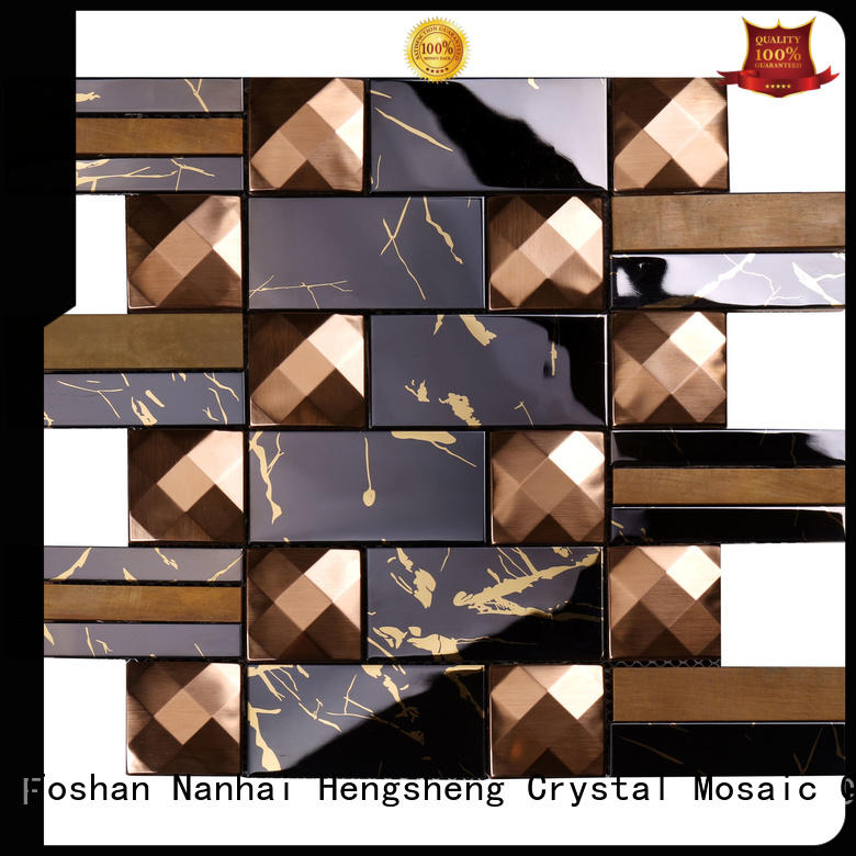 Heng Xing home preminum metal mosaic tile Supply for restuarant