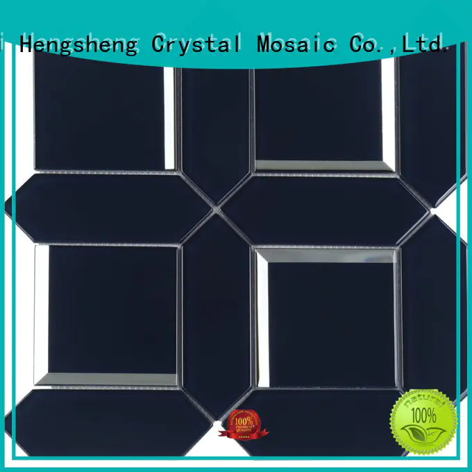 Heng Xing grey large glass mosaic tiles Supply for kitchen