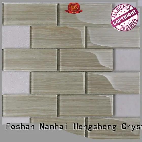 white glass tile resin for bathroom Heng Xing