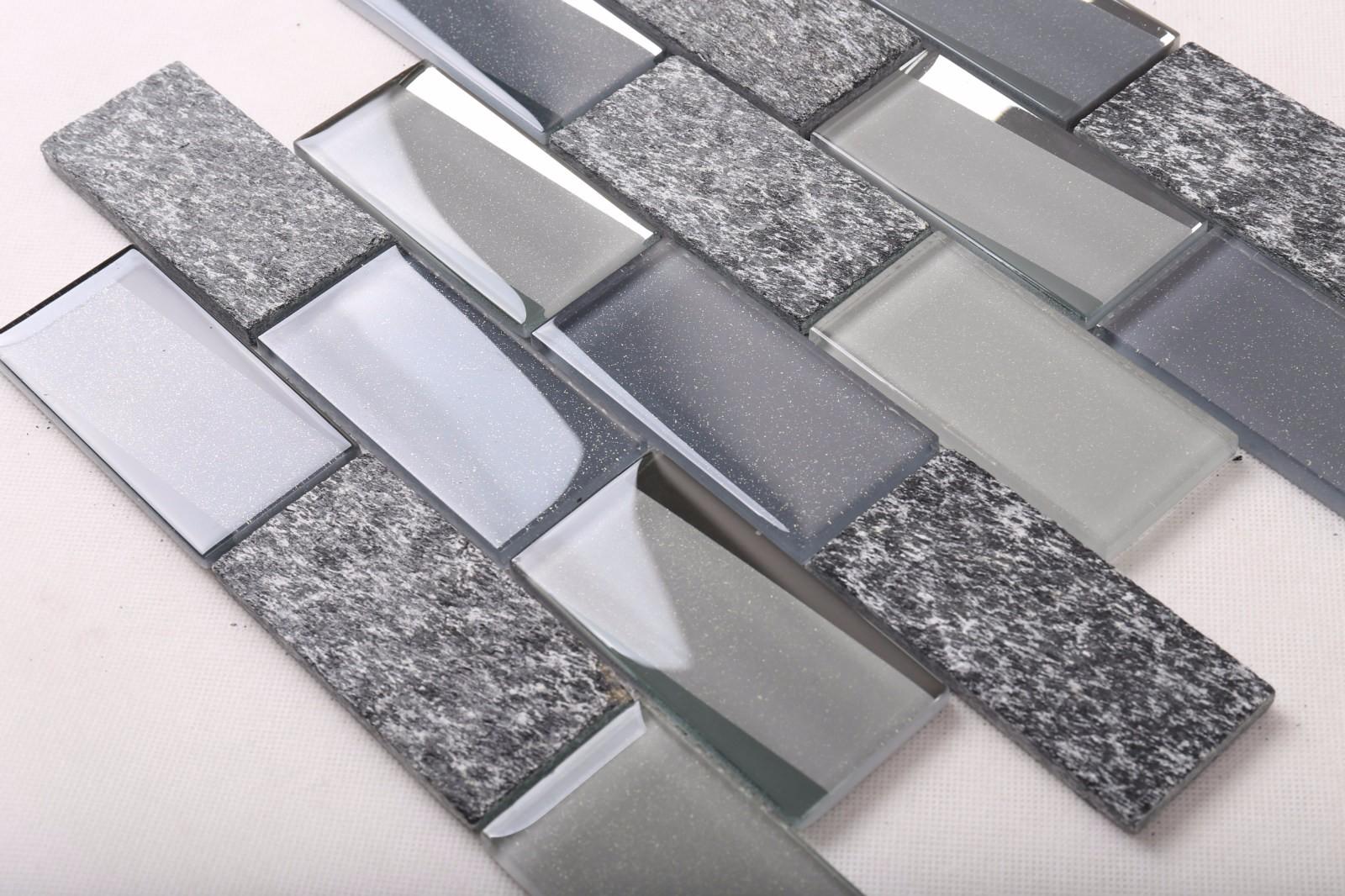 Heng Xing mixed metallic glass tile Suppliers for living room-2