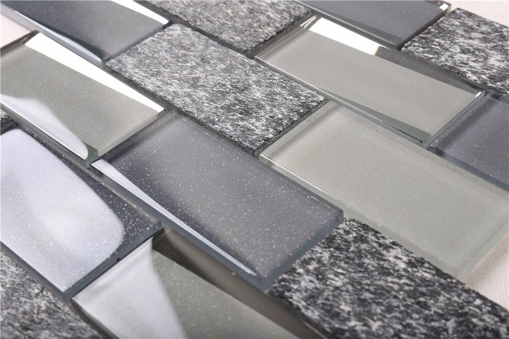 Heng Xing mixed metallic glass tile Suppliers for living room-3