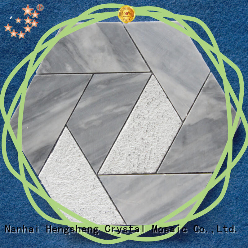 flower marble tiles herringbone design for backsplash Heng Xing