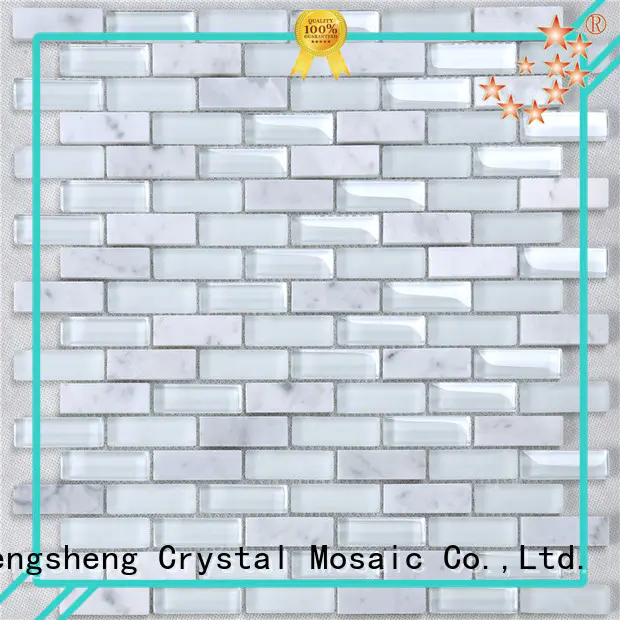 Heng Xing trapezoid sea glass tile wholesale for kitchen