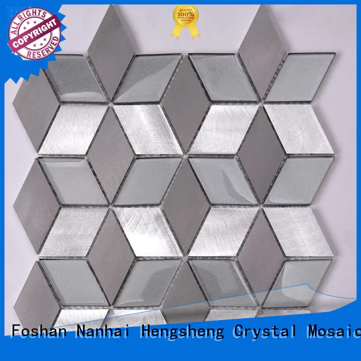 Heng Xing grey glass mosaic tiles customized for villa