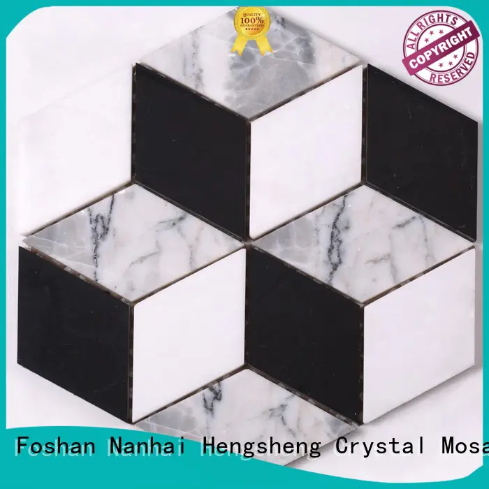 Heng Xing black copper mosaic tile sheets manufacturer for hotel