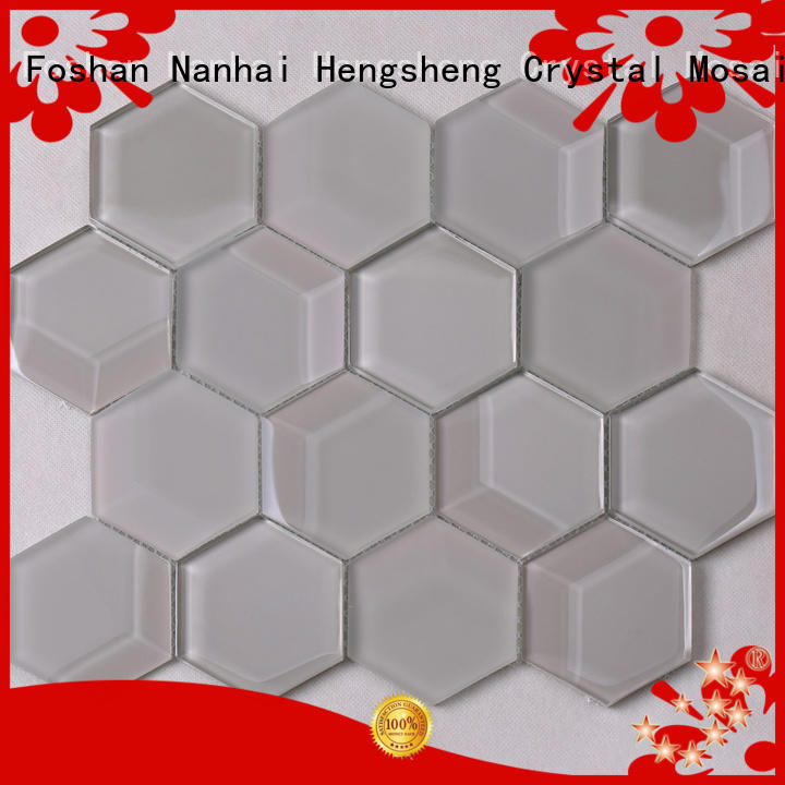 Heng Xing beveled herringbone tile backsplash trapezoid for living room