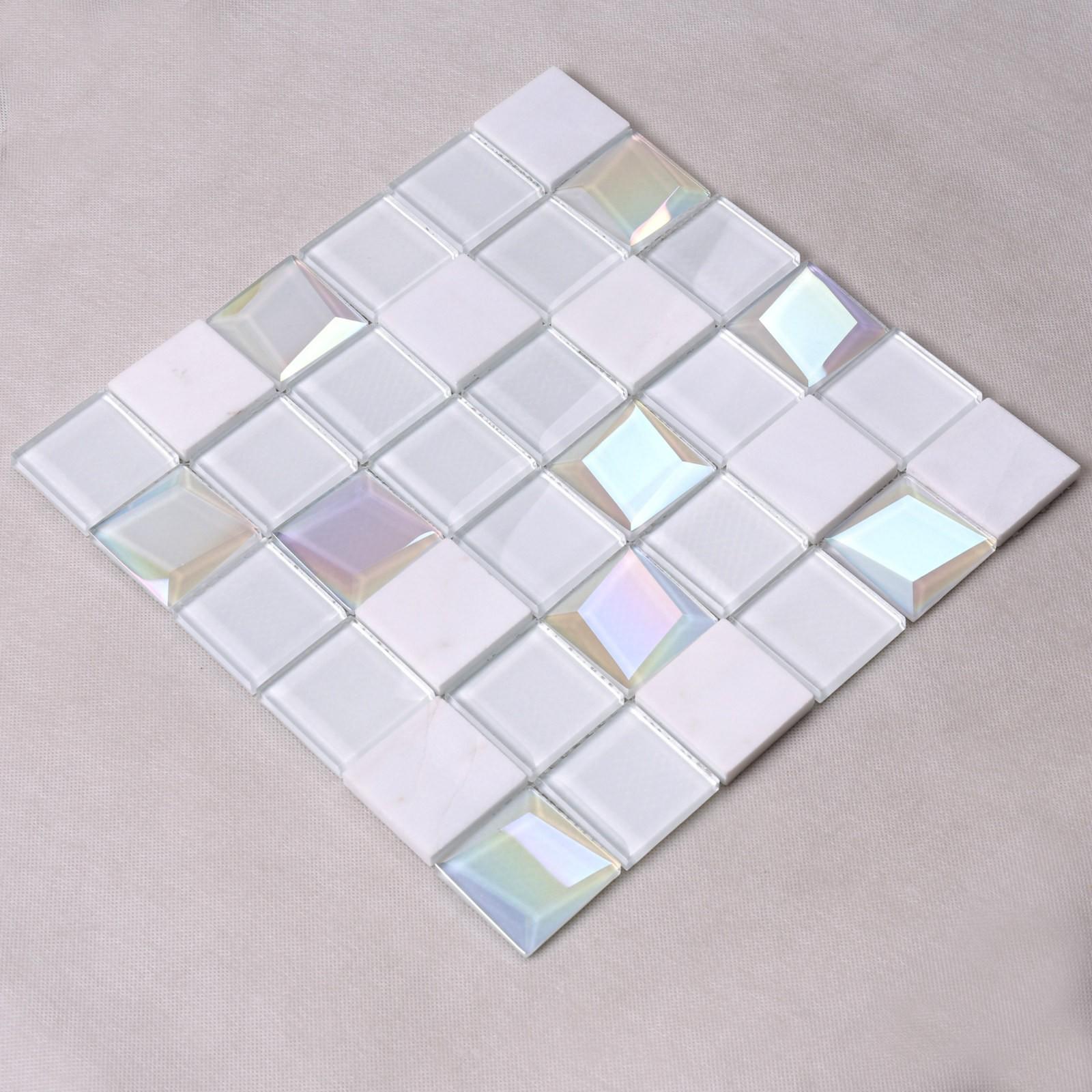 Heng Xing square glass mosaic tile sheets subway for villa-2