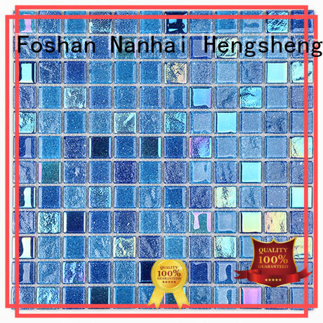 square light blue glass tile crystal personalized for living room