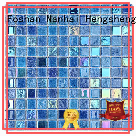 square light blue glass tile crystal personalized for living room