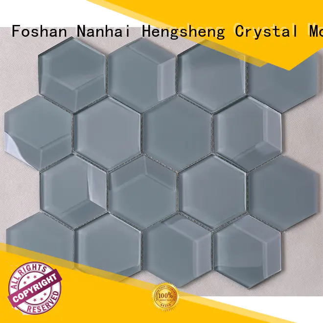 Heng Xing metallic color glass tile wholesale for kitchen