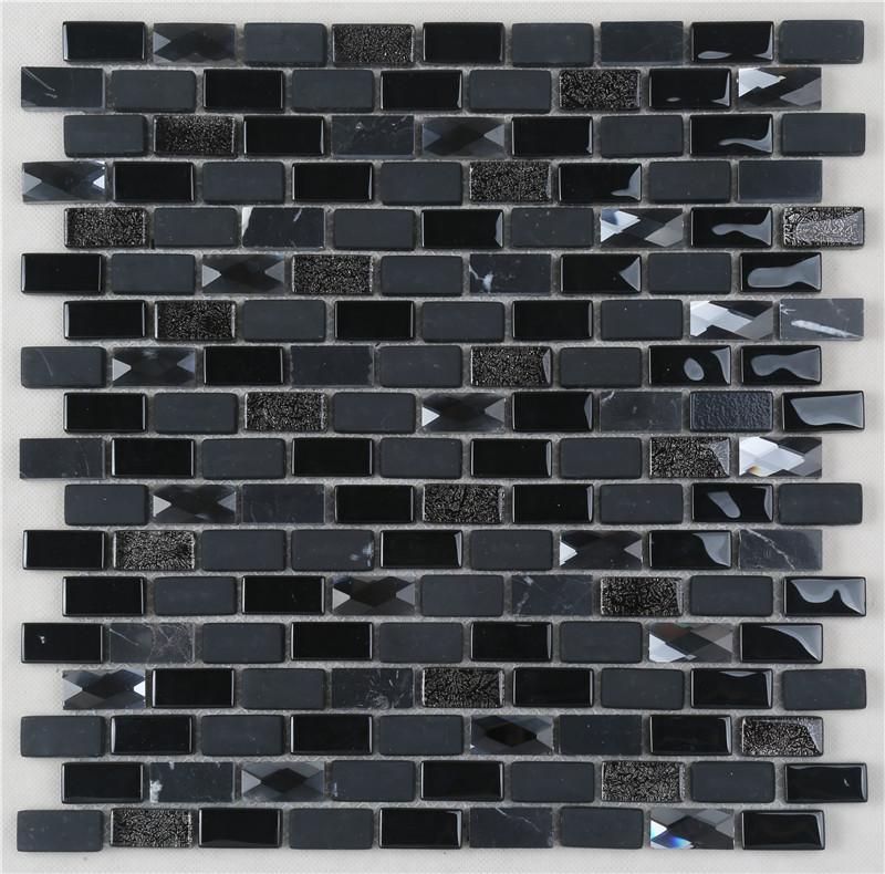 Heng Xing metal stone glass mosaic tilessmoky mountain square tiles with marble backsplash wall stickers Supply for bathroom-1