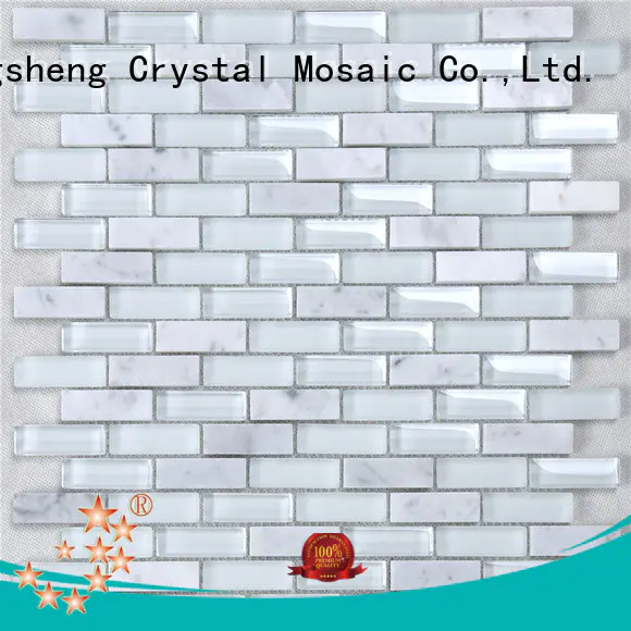 Heng Xing beveled brown glass mosaic tile company for hotel